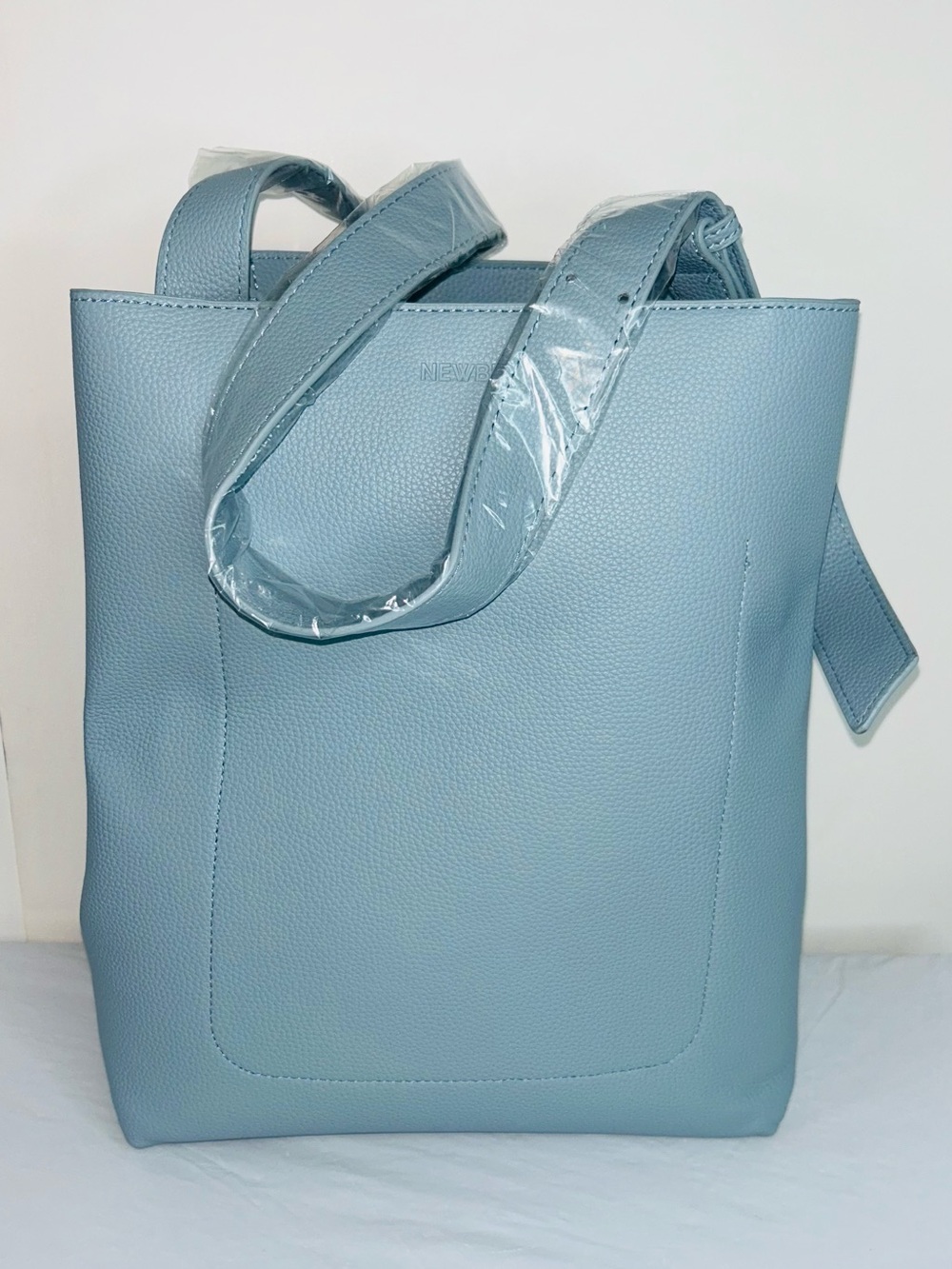 Everyday vegan leather Tote in Powder Blue from newbella